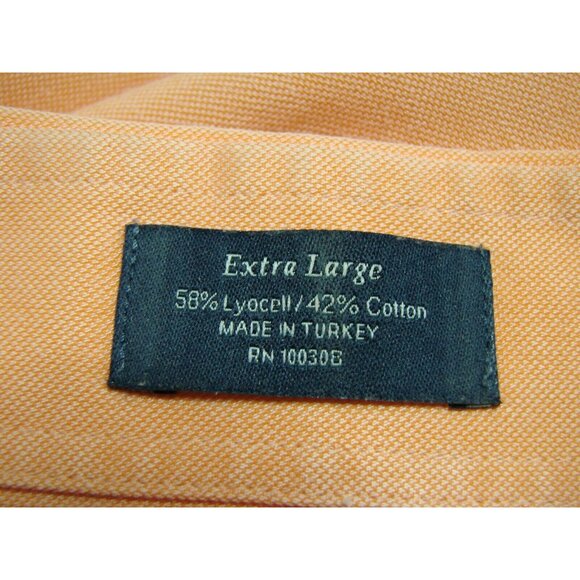 Peter Millar Mens XL Perfect Pinpoint Dress Shirt Peach Button Down Long Sleeve - Picture 4 of 8
